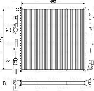 Valeo 734922 - Радіатор, система охолодження двигуна autodetail.com.ua