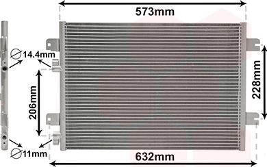 Van Wezel 43005317 - Конденсатор, система кондиціонування повітря autodetail.com.ua