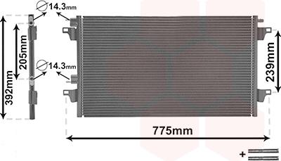 Van Wezel 43005280 - Конденсатор, система кондиціонування повітря autodetail.com.ua