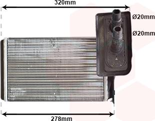Van Wezel 43006099 - Теплообмінник, система опалення салону autodetail.com.ua