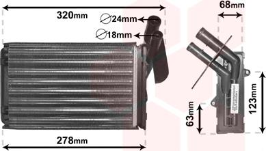 Van Wezel 43006048 - Теплообмінник, система опалення салону autodetail.com.ua