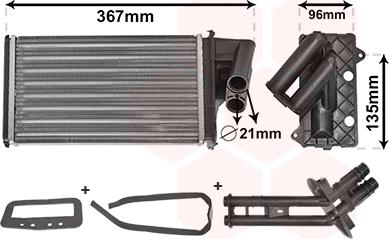 Van Wezel 43006203 - Теплообмінник, система опалення салону autodetail.com.ua