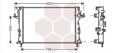 Van Wezel 43002438 - Радіатор, система охолодження двигуна autodetail.com.ua