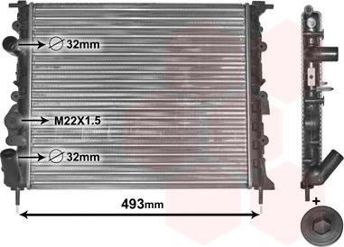 Van Wezel 43002197 - Радіатор, система охолодження двигуна autodetail.com.ua