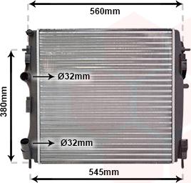 Van Wezel 43002309 - Радіатор, система охолодження двигуна autodetail.com.ua