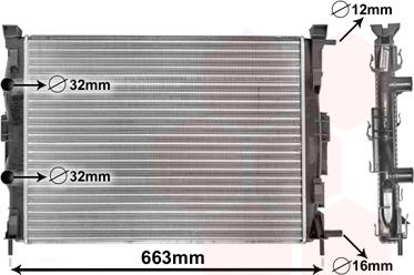Van Wezel 43002307 - Радіатор, система охолодження двигуна autodetail.com.ua