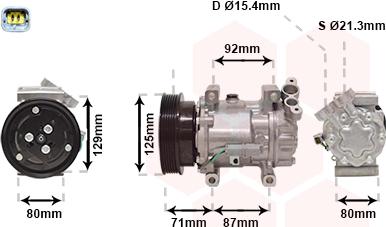 Van Wezel 4300K401 - Компресор, система кондиціонування повітря autodetail.com.ua
