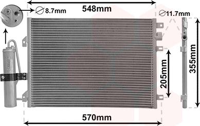 Van Wezel 43015275 - Конденсатор, система кондиціонування повітря autodetail.com.ua