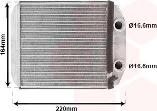 Van Wezel 43016701 - Теплообмінник, система опалення салону autodetail.com.ua