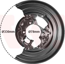 Van Wezel 5862374 - Відбивач, гальмівний диск autodetail.com.ua