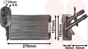 Van Wezel 58006173 - Теплообмінник, система опалення салону autodetail.com.ua