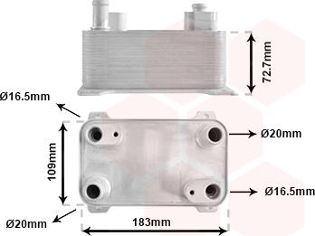 Van Wezel 58013725 - Оливний радіатор, автоматична коробка передач autodetail.com.ua