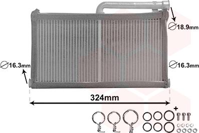 Van Wezel 03005360 - Конденсатор, система кондиціонування повітря autodetail.com.ua