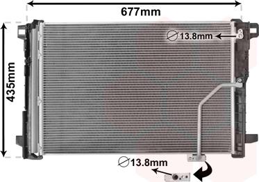 Van Wezel 30005450 - Конденсатор, система кондиціонування повітря autodetail.com.ua