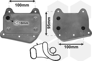 Van Wezel 30003376 - Охолоджувач оливи, моторна олива autodetail.com.ua