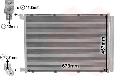 Van Wezel 30015703 - Конденсатор, система кондиціонування повітря autodetail.com.ua