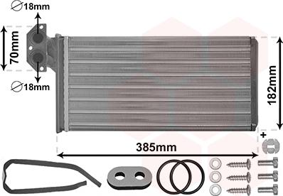 Van Wezel 30016701 - Теплообмінник, система опалення салону autodetail.com.ua