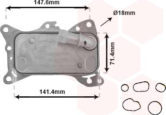 Van Wezel 30013705 - Охолоджувач оливи, моторна олива autodetail.com.ua