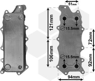 Van Wezel 30013701 - Охолоджувач оливи, моторна олива autodetail.com.ua