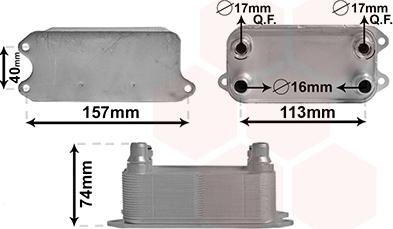 Van Wezel 30013702 - Оливний радіатор, автоматична коробка передач autodetail.com.ua