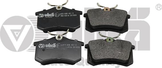 Vika 66981100701 - Комплект гальмівних накладок, дискове гальмо autodetail.com.ua