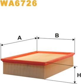 WIX Filters WA6726 - Повітряний фільтр autodetail.com.ua