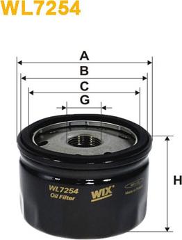 WIX Filters WL7254 - Оливний фільтр autodetail.com.ua