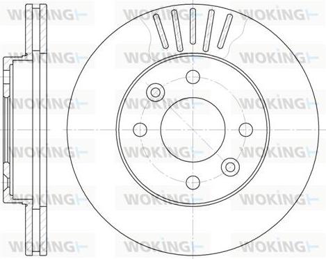 Woking D6080.10 - Гальмівний диск autodetail.com.ua