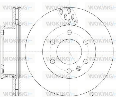 Woking D61034.10 - Гальмівний диск autodetail.com.ua