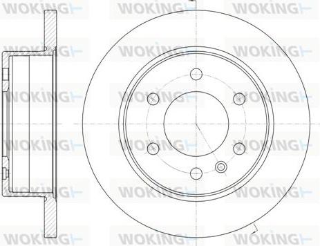 Woking D61035.00 - Гальмівний диск autodetail.com.ua