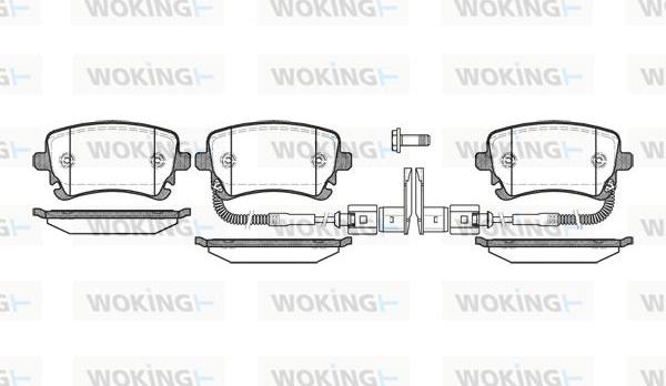 Woking P9973.02 - Комплект гальмівних накладок, дискове гальмо autodetail.com.ua