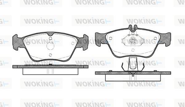 Woking P4863.00 - Комплект гальмівних накладок, дискове гальмо autodetail.com.ua