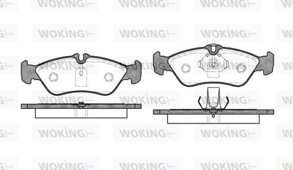 Woking P4803.00 - Комплект гальмівних накладок, дискове гальмо autodetail.com.ua