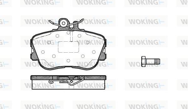 Woking P5453.00 - Комплект гальмівних накладок, дискове гальмо autodetail.com.ua