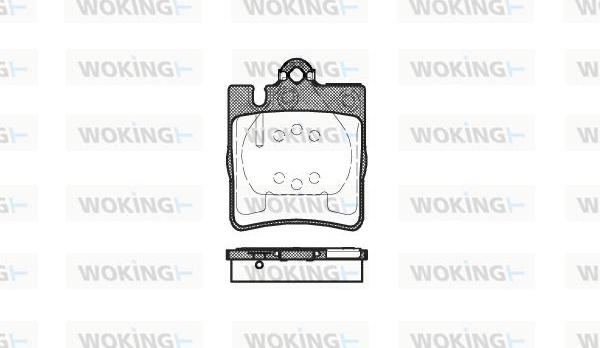 Woking P6093.00 - Комплект гальмівних накладок, дискове гальмо autodetail.com.ua