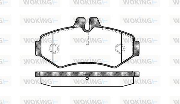 Woking P6333.00 - Комплект гальмівних накладок, дискове гальмо autodetail.com.ua