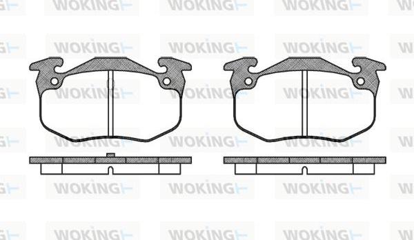 Woking P0443.50 - Комплект гальмівних накладок, дискове гальмо autodetail.com.ua