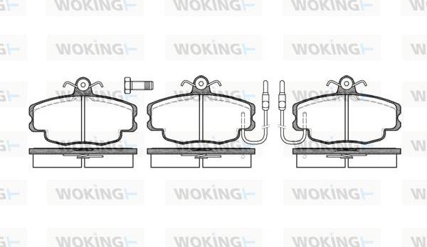 Woking P0413.02 - Комплект гальмівних накладок, дискове гальмо autodetail.com.ua