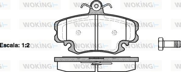 Woking P0413.20 - Комплект гальмівних накладок, дискове гальмо autodetail.com.ua