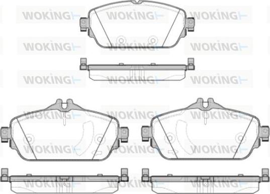 Woking P14923.08 - Комплект гальмівних накладок, дискове гальмо autodetail.com.ua