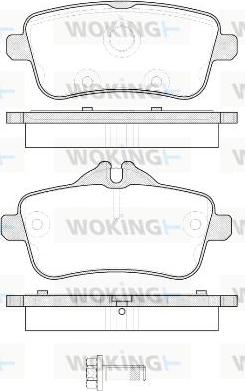 Woking P14033.00 - Комплект гальмівних накладок, дискове гальмо autodetail.com.ua