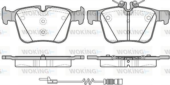 Woking P14163.20 - Комплект гальмівних накладок, дискове гальмо autodetail.com.ua