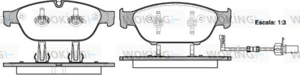 Woking P15413.02 - Комплект гальмівних накладок, дискове гальмо autodetail.com.ua