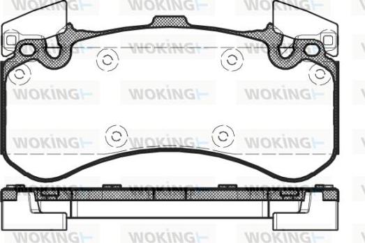 Woking P15633.00 - Комплект гальмівних накладок, дискове гальмо autodetail.com.ua
