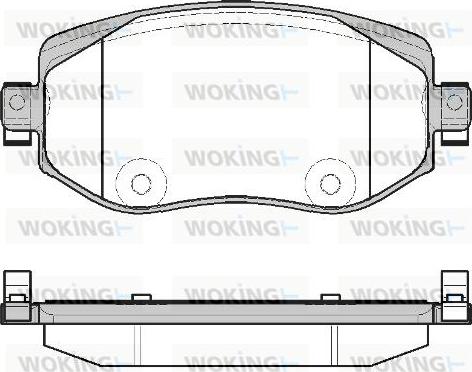 Woking P16243.08 - Комплект гальмівних накладок, дискове гальмо autodetail.com.ua