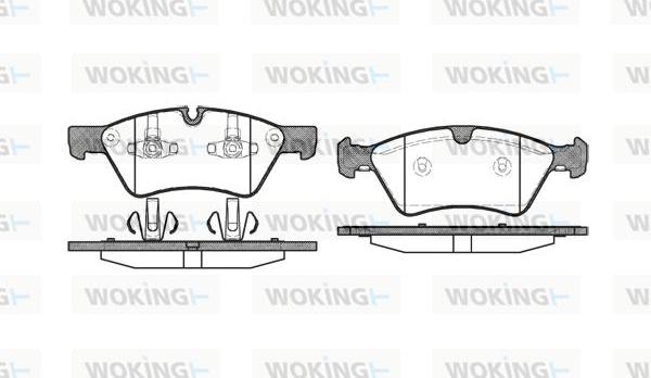 Woking P10793.00 - Комплект гальмівних накладок, дискове гальмо autodetail.com.ua