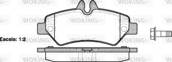 Woking P13463.00 - Комплект гальмівних накладок, дискове гальмо autodetail.com.ua