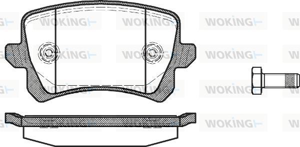 Woking P12423.00 - Комплект гальмівних накладок, дискове гальмо autodetail.com.ua