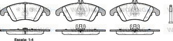 Woking P12043.00 - Комплект гальмівних накладок, дискове гальмо autodetail.com.ua