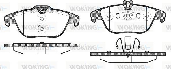 Woking P12053.20 - Комплект гальмівних накладок, дискове гальмо autodetail.com.ua